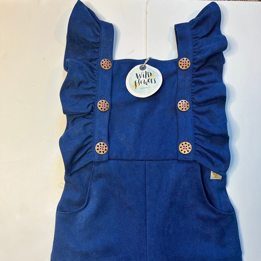 NWT Wildflowers A to Z Audrey Overall Romper 4Y - Picture 2 of 5
